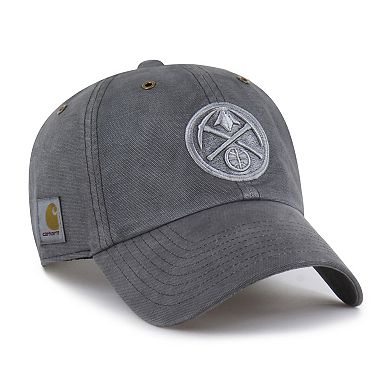 Men's Carhartt x '47 Charcoal Denver Nuggets Clean Up Adjustable Hat