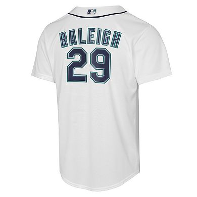 Youth Nike Cal Raleigh White Seattle Mariners Home Baseline Jersey