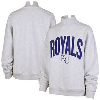 Women's '47 Heather Gray Kansas City Royals Subtle Muse Mock Neck Sweatshirt