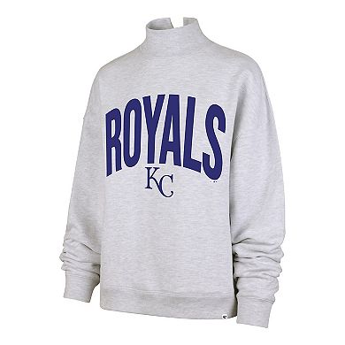 Women's '47 Heather Gray Kansas City Royals Subtle Muse Mock Neck Sweatshirt