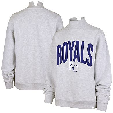 Women's '47 Heather Gray Kansas City Royals Subtle Muse Mock Neck Sweatshirt