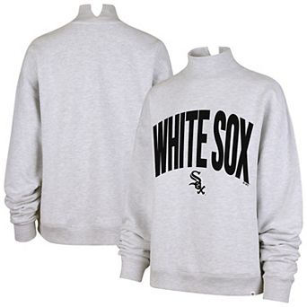 Women's '47 Heather Gray Chicago White Sox Subtle Muse Mock Neck Sweatshirt