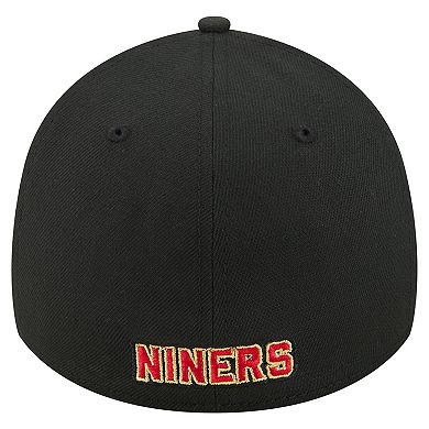 Men's New Era Black San Francisco 49ers Core Team 39THIRTY Flex Hat