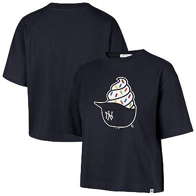 Women's '47 Navy New York Yankees Ice Cream Helmet T-Shirt