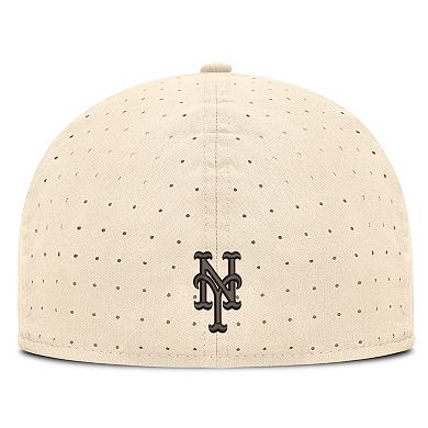 Men's Nike Natural New York Mets True Dri-FIT AeroBill Fitted Hat
