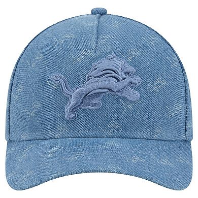 Women's New Era Denim Detroit Lions A-Frame 9FORTY Adjustable Hat