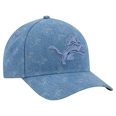 Women's New Era Denim Detroit Lions A-Frame 9FORTY Adjustable Hat
