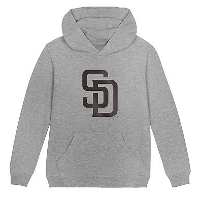 Preschool Outerstuff Heather Gray San Diego Padres Primary Logo Fleece Hoodie