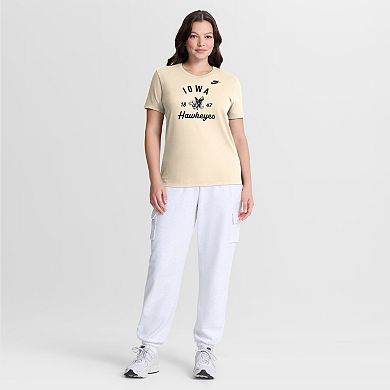 Women's Nike Natural Iowa Hawkeyes Legacy Team Name T-Shirt