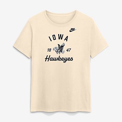 Women's Nike Natural Iowa Hawkeyes Legacy Team Name T-Shirt