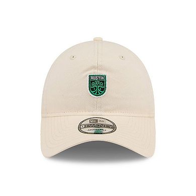 Men's New Era Beige Austin FC Micro Team Logo 9TWENTY Adjustable Hat