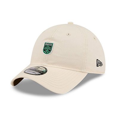 Men's New Era Beige Austin FC Micro Team Logo 9TWENTY Adjustable Hat