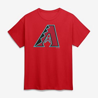 Men's Logo Athletic Red Arizona Diamondbacks Official Logo T-Shirt
