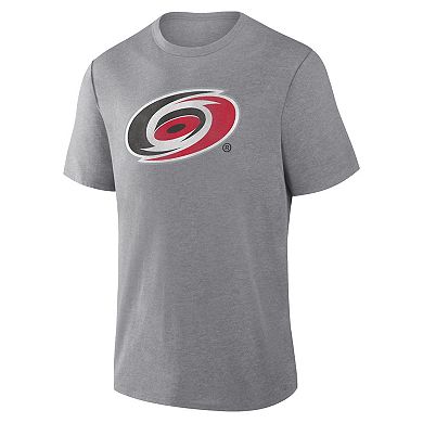 Men's Fanatics Heather Gray Carolina Hurricanes Elevated Tri-Blend T-Shirt