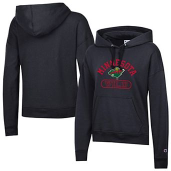 Women's Champion Black Minnesota Wild Arched Pill Box Hoodie