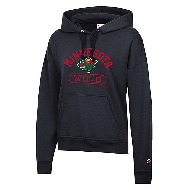 Women's Champion Black Minnesota Wild Arched Pill Box Hoodie