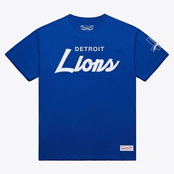 Men's Mitchell & Ness Blue Detroit Lions Head Coach Classic T-Shirt