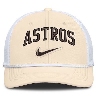 Men's Nike Natural/White Houston Astros Rise Dri-FIT Trucker Adjustable Hat​