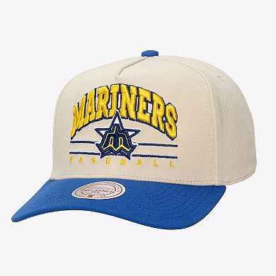 Unisex Mitchell & Ness Cream Seattle Mariners Retro Arch Pro Pinch Snapback Hat