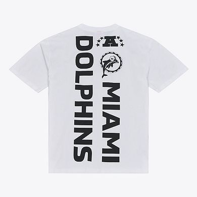 Men's Mitchell & Ness White Miami Dolphins Monochrome T-Shirt