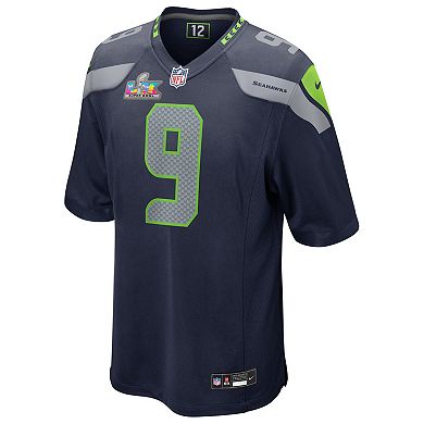 Men's Nike Kenneth Walker III College Navy Seattle Seahawks Super Bowl LX Patch Game Jersey
