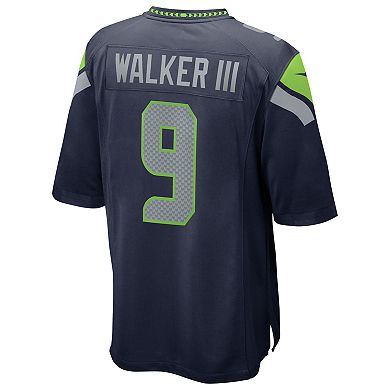 Men's Nike Kenneth Walker III College Navy Seattle Seahawks Super Bowl LX Patch Game Jersey
