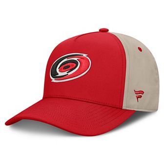 Men's Fanatics Red/Tan Carolina Hurricanes 2026 Stanley Cup Playoffs Locker Room Adjustable Hat