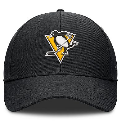 Men's Fanatics Black Pittsburgh Penguins Force Adjustable Hat
