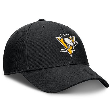 Men's Fanatics Black Pittsburgh Penguins Force Adjustable Hat