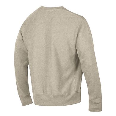 Men's Champion Oatmeal Ohio State Buckeyes Reverse Weave Crewneck Sweatshirt