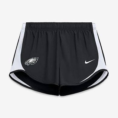 Women's Nike Black Philadelphia Eagles Tempo Mid-Rise Dri-FIT Shorts