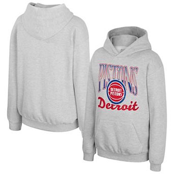 Youth Stadium Essentials Heather Gray Detroit Pistons Sky High Hoodie