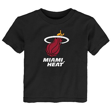 Toddler Outerstuff Black Miami Heat Primary Logo T-Shirt