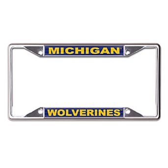 WinCraft Michigan Wolverines Printed Wordmark Metal License Plate Frame