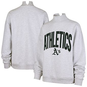 Women's '47 Heather Gray Athletics Subtle Muse Mock Neck Sweatshirt