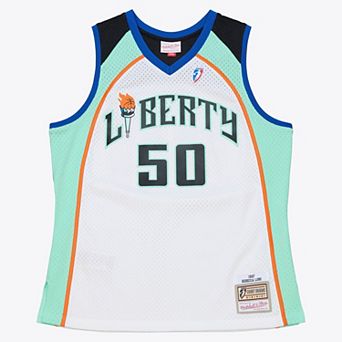 Unisex Mitchell & Ness Rebecca Lobo White New York Liberty Court Origins Swingman Jersey