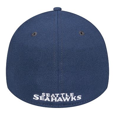 Men's New Era College Navy Seattle Seahawks Core Team 39THIRTY Flex Hat