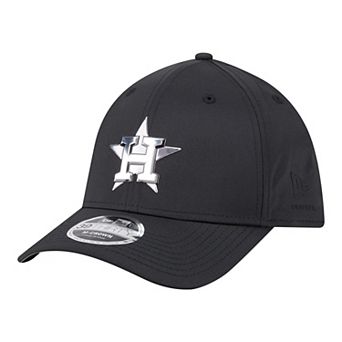 Men's New Era Black Houston Astros Metallic 39THIRTY M-Crown Flex Hat