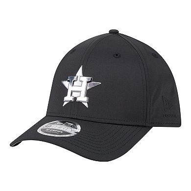 Men's New Era Black Houston Astros Metallic 39THIRTY M-Crown Flex Hat
