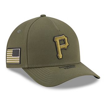 Youth New Era Olive Pittsburgh Pirates 2026 Armed Forces Day 9FORTY M-Crown Adjustable Hat