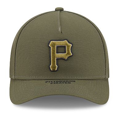 Youth New Era Olive Pittsburgh Pirates 2026 Armed Forces Day 9FORTY M-Crown Adjustable Hat