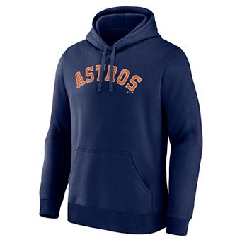 Men's Logo Athletic Navy Houston Astros Wordmark Hoodie
