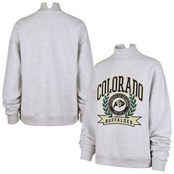 Women's '47 Gray Colorado Buffaloes Laurel Arch Mock Neck Sweatshirt