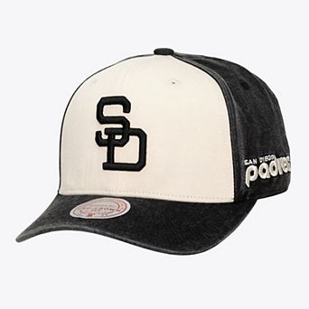 Unisex Mitchell & Ness Cream/Black San Diego Padres Snow Block Pro Crown Snapback Hat