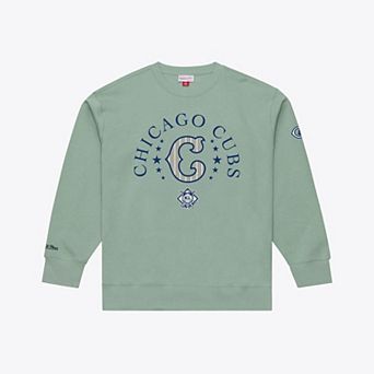Men's Mitchell & Ness Green Chicago Cubs Yacht Rock Fleece Sweatshirt