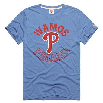 Men's Homage Light Blue Philadelphia Phillies Vamos Tri-Blend T-Shirt