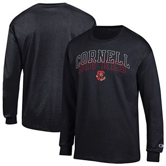 Men's Champion Black Cornell Big Red Team Long-Sleeve T-Shirt