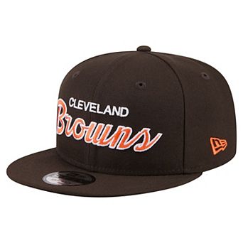 Men's New Era Brown Cleveland Browns Core Team Script 9FIFTY Snapback Hat