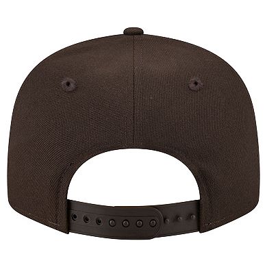 Men's New Era Brown Cleveland Browns Core Team Script 9FIFTY Snapback Hat