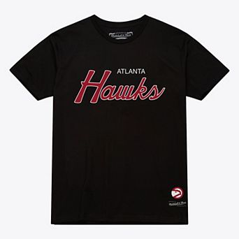 Men's Mitchell & Ness Black Atlanta Hawks Vintage Wordmark T-Shirt